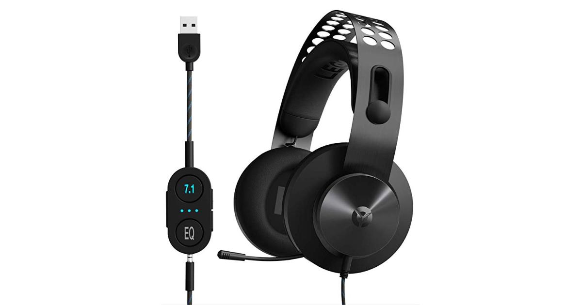 Lenovo Legion H500 PRO 7.1 Surround Noise-Cancelling Mic Memory Foam & PU Leather Earcups Stainless Steel Headband For PC, PS4, Xbox One, Nintendo Switch