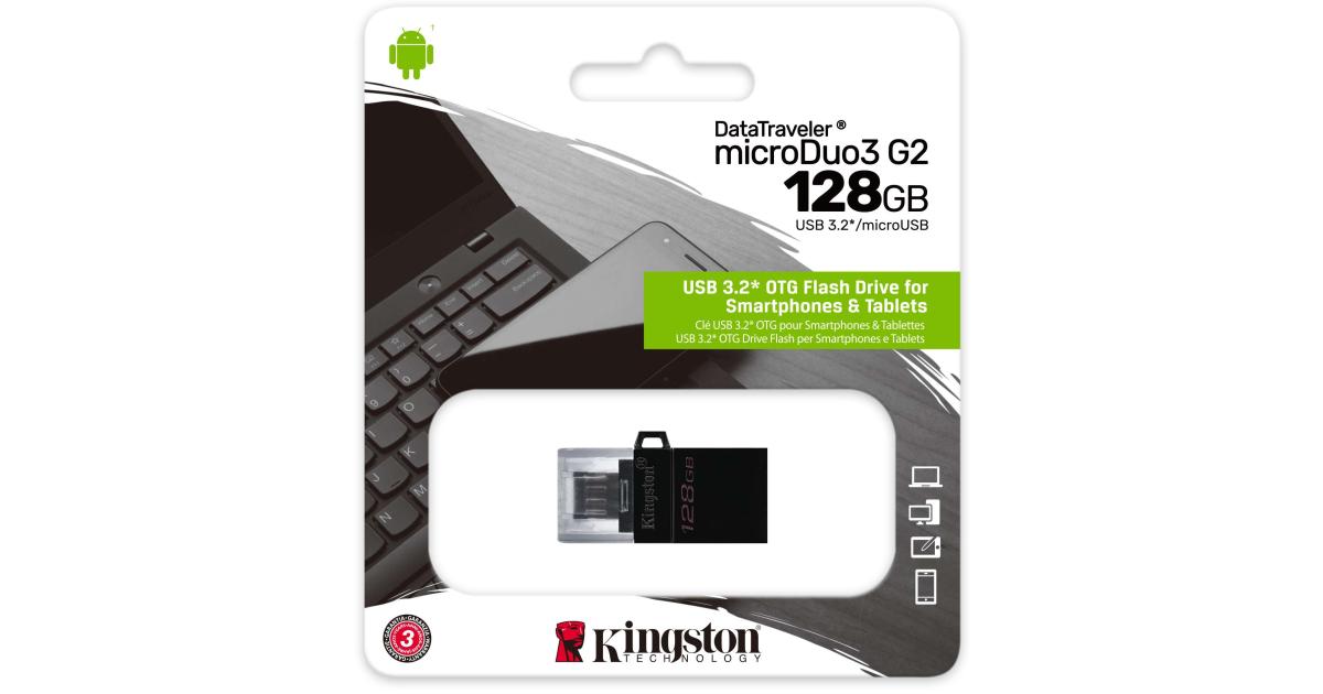 kingston flash OTG 128GB DT MicroDuo 3 Gen2 + microUSB (Android/OTG)