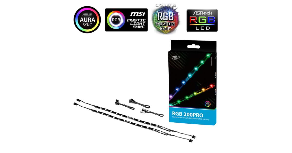 Deepcool RGB 200 PRO Colour Addressable LED Strip Magnetic Lighting Kit