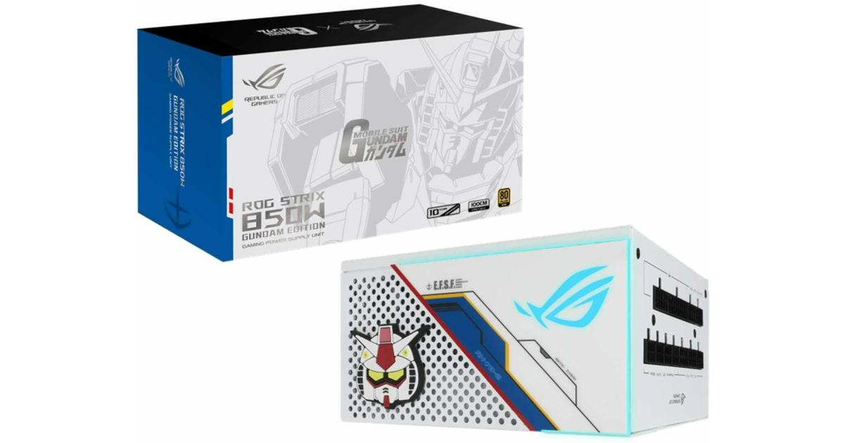مزود طاقة ASUS ROG Strix 850w GUNDAM Edition Fully Modular 80+ Gold