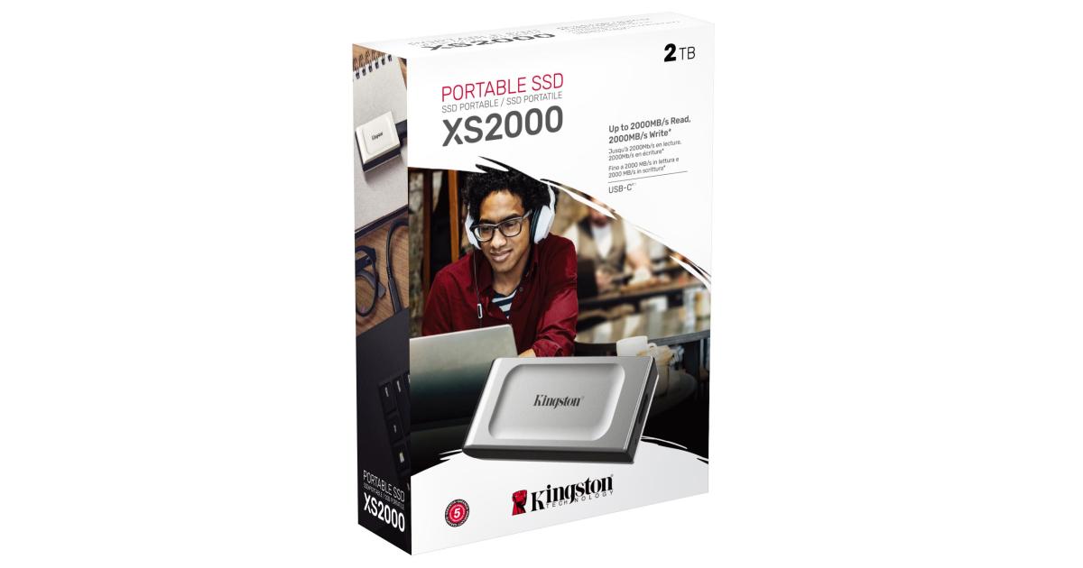 Kingston XS2000 2TB High Performance Pocket-Sized External SSD USB C