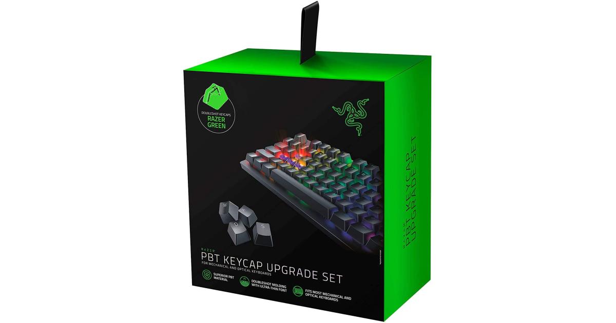 Razer Doubleshot PBT Keycap Upgrade Set for Mechanical & Optical Keyboards - Green