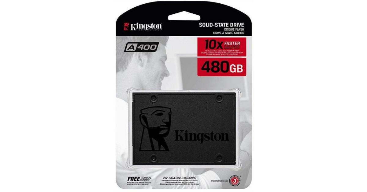 وحدة تخزين SSD داخلية Kingston 480GB A400 SATA 3 2.5" - HDD Replacement for Increase Performance