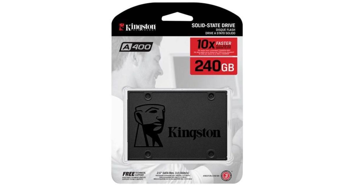 وحدة تخزين SSD داخلية Kingston 240GB A400 SATA 3 2.5" - HDD Replacement for Increase Performance