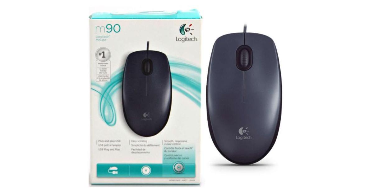 Logitech Wired Optical Mouse M90 USB 2.0 - Black