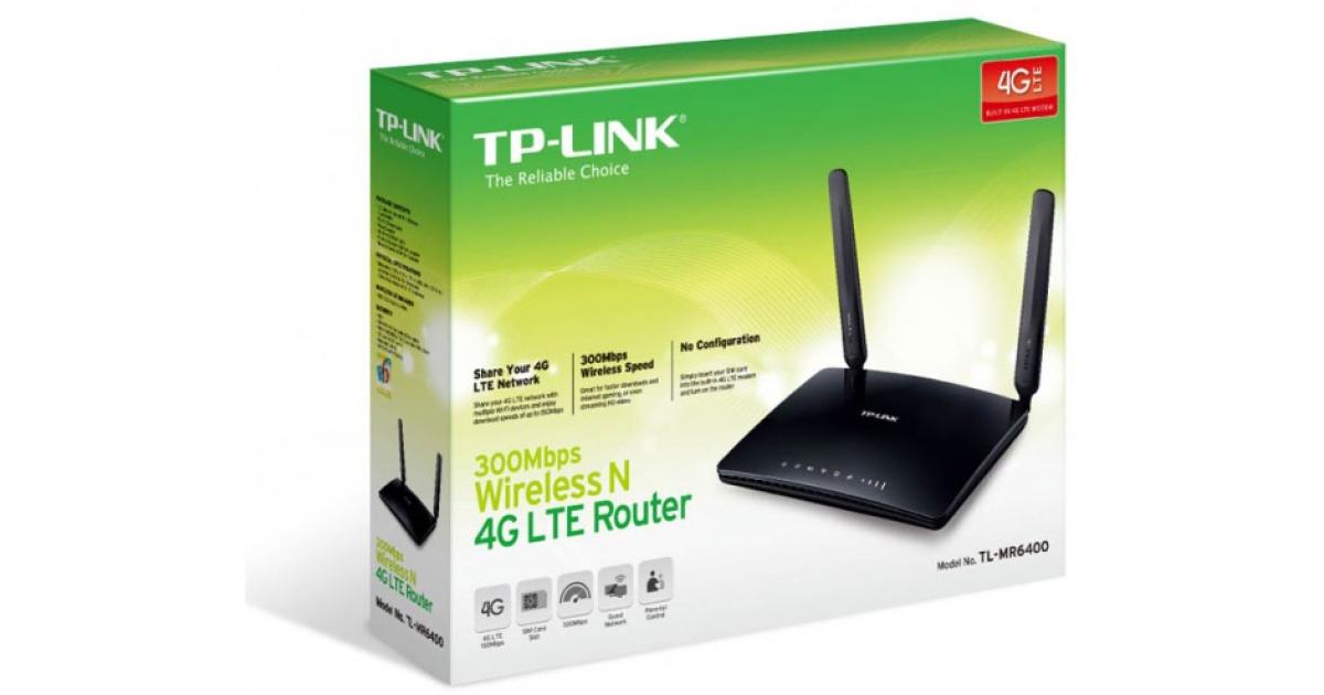 راوتر TP-Link MR6400 300 Mbps 4G LTE SIM Slot Unlocked Wi-Fi No Configuration Required