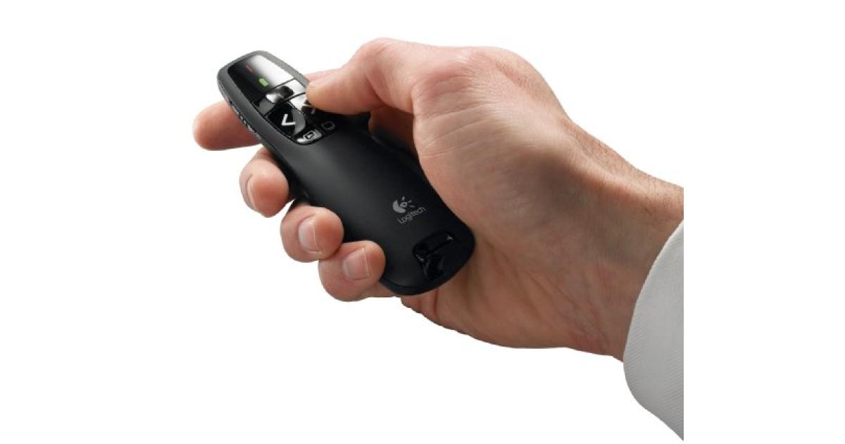 Logitech Wireless Presenter R400 Wireless Presentation Remote Clicker with Laser Pointer