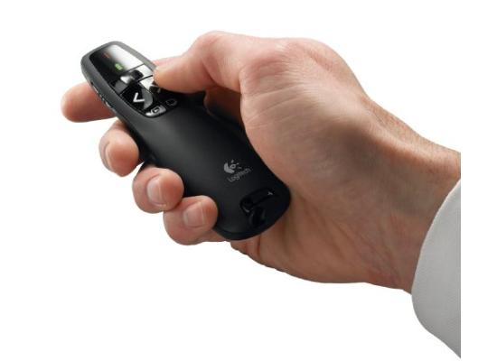 Logitech Wireless Presenter R400, Wireless Presentation Remote Clicker with Laser Pointer