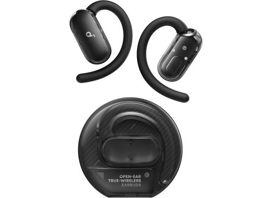سماعات Soundcore V40i by Anker, Open-Ear , Clear Design, Lidless Case, 4 Adjustable Positions for Every Ear Size, Richer Bass, IP55, 21H Playtime, AI Clear Calls, Bluetooth 5.4, App Control - 18 Month Warranty