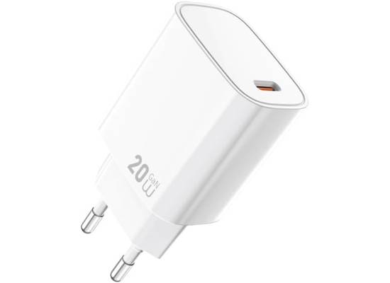 شاحن WIWU Wi-G007 20W Essen Series GaN Fast USB-C Wall Adapter White - 18 Month Warranty
