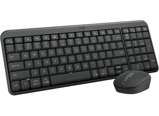 كيبورد لاسلكي Logitech MK250 Bluetooth Wireless Mouse and Keyboard Combo: Fast & Easy Connectivity, Compact , Ambidextrous Mouse, Durable Build - Windows/MacOS - Graphite