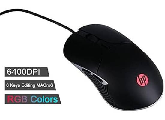 ماوس ألعاب HP M280 USB 6 LED Ultra fast FPS 64000 DPI fremeRate 3000 For PC & Laptop Mac And Windows - Black