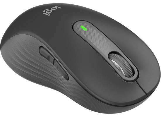 ماوس لاسلكي Logitech Left Handed Signature M650 L Full Size - 2 Year Battery, Silent Clicks, Customizable Buttons, Bluetooth, PC/Mac/Chromebook - Graphite, Large