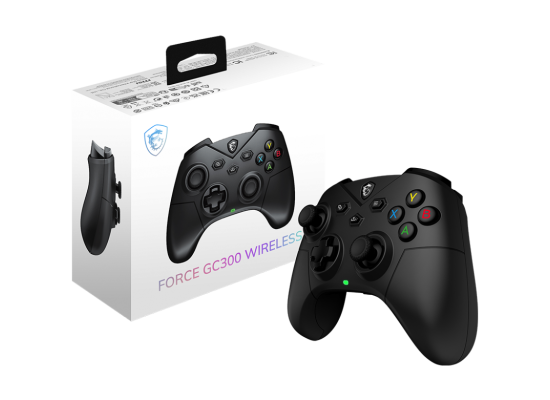 MSI Force GC300 W Gaming Wireless & Bluetooth Rechargeable Dual Vibration Dynamice Haptic Feedback 2-level Hall Effect Triggers, 2 Ergonomic Rear Buttons Gaming Controller for PC & Android