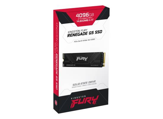 Kingston Fury Renegade G5 4096GB NVMe SSD | PCIe 5.0 M.2 2280 | Up to 14,800MB/s | SFYR2S/4T0