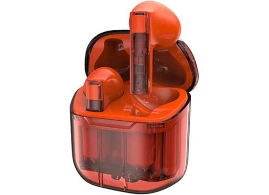 WiWU Newest Design TWS11 Ghost Appearance Wireless Bluetooth V5.3 Earbuds 6h For Music, USB Type-C Charging - Orange