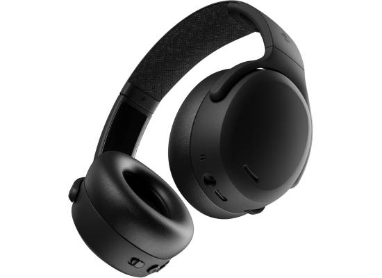 سماعات Skullcandy Crusher ANC 2 Wireless Over-Ear Bluetooth with Multi-Sensory Bass, Active Noise Cancelling, Up to 60 Hours Battery, Microphone for iPhone Android - True Black