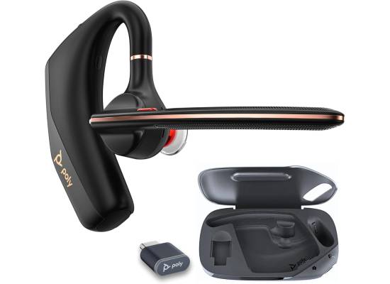 سماعة رأس Poly Voyager Legend 50 UC Bluetooth , Charging Case, AI-Powered Noise Cancellation, 4-Mic WindSmart Tech, 10-Hr Battery, 98 ft Wireless Range, Multipoint Connectivity, Voice Assistant