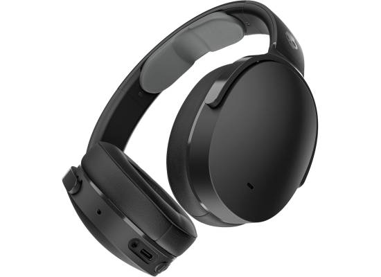سماعات Skullcandy Hesh ANC Wireless Over-Ear Bluetooth , Active Noise Cancelling, Up to 22 Hrs Battery, Foldable Lightweight Design, Microphone for iPhone Android - True Black