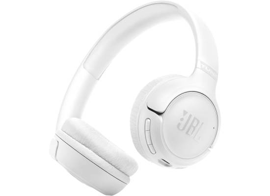 سماعات JBL Tune 530BT Wireless On-Ear Bluetooth with Pure Bass Sound, 76H Battery Life, Dual Beamforming Mics, Multi-Point Bluetooth 6.0, Foldable & Lightweight – White