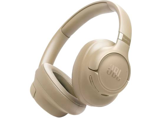سماعات JBL Tune 730BT Wireless Over-Ear Bluetooth with Pure Bass Sound, 76H Battery Life, Dual Beamforming Mics, Multi-Point Bluetooth 6.0, Foldable & Comfortable – Beige