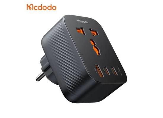Mcdodo CP-075 Universal Travel Adapter One for 4 Outputs ( AC + 2 USB-C + USB ) 20W Worldwide Use EU Travel Plug with 3 USB - 18 Months Warranty