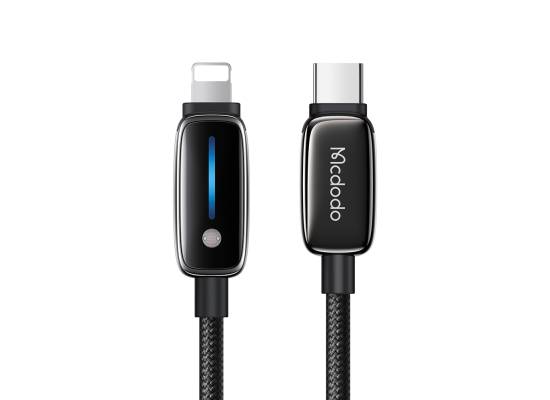 MCDODO CA0100 100W LIGHT-SENSING SMART CABLE USB-C TO USB-C 1.2M WITH AUTO BRIGHTNESS - BLACK - 18 Month Warranty