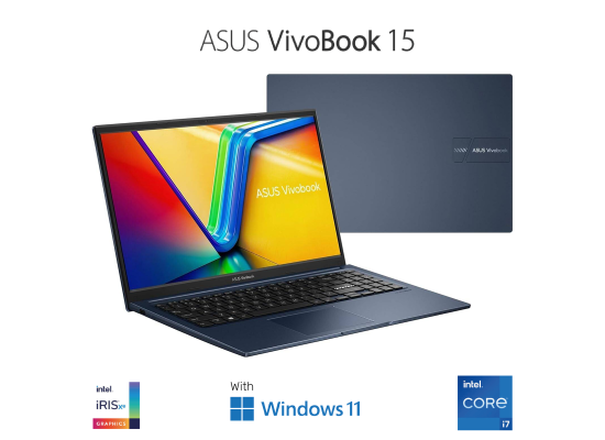 ASUS Vivobook 15 – Intel Core i7‑13620H (10C/16T, up to 4.9GHz), 16GB DDR4, 512GB PCIe SSD, 15.6" FHD IPS Anti‑Glare, Wi‑Fi 6E, MIL‑STD 810H, Quiet Blue