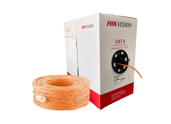 Hikvision 305 m CAT6 UTP Network Cable (Solid Copper, 0.55 mm) - Orange