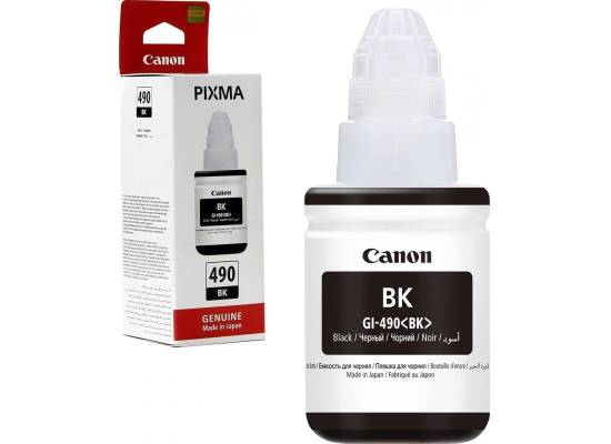 Canon Gi 490 Black Ink Bottle, Original Ink Refill Compatible With Canon Pixma G Series Printers, Print Up To 6000 A4 Pages, For Deep Blacks & Crisp Text, 0663C001, Gi-490 Bk