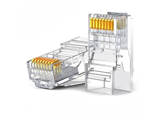 UGREEN 10x plug plug coupler end RJ45 8P8C Cat 6 transparent (50961) - 10 Piece Set