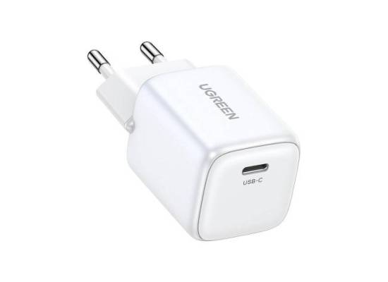 شاحن UGREEN X513 Nexode 30W GaN Fast USB-C PD 3.0 PPS for MacBook Air & iPhone - White