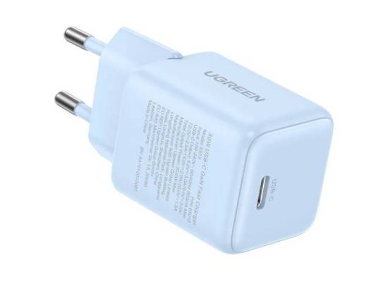 شاحن UGREEN X513 Nexode 30W GaN Fast USB-C PD 3.0 PPS for MacBook Air & iPhone - Blue