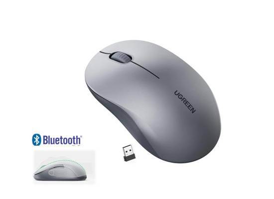 ماوس UGREEN Bluetooth & Wireless 2.4G 65773 - Grey