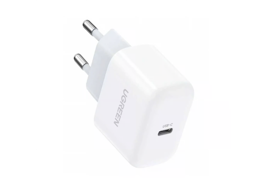 UGREEN CD241 Mini 20W USB-C PD 3.0 Wall Charger PPS Fast Charging for iPhone 15/14/13 - White