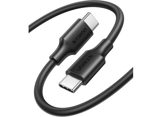 كابل شحن UGREEN USB-C to USB-C 2.0 60W 3A PD Fast for MacBook/iPad - Black 3M (US286)