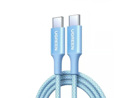 UGREEN USB-C to USB-C 100W 5A PD Braided Fast Charging Cable Nylon Jacket - 2M Blue (L502)