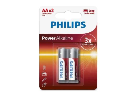 Philips Power Alkaline Batteries AA - Pack of 2