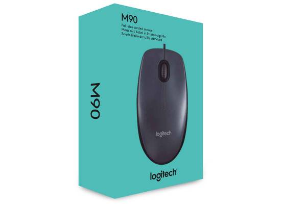 ماوس Logitech M90 High-Definition Optical Tracking (1000 DPI) Smooth Cursor Control - Black