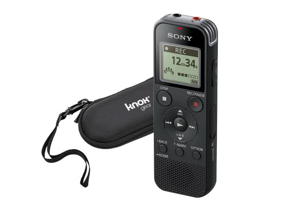 Sony ICD-PX470 Stereo Digital Voice Recorder with Built-in USB Voice Recorder Up to 55 Hours Of battery Life For Extended Recording Reduces Background Noise , Black
