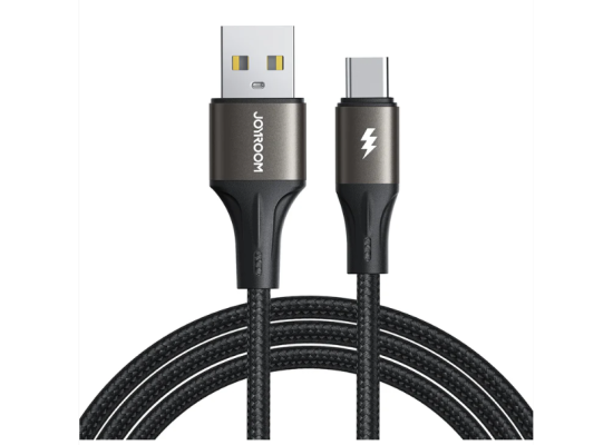 JOYROOM SA25-AC3 3A USB to USB-C/Type-C Fast Charge Data Cable, Length:1.2m(White)