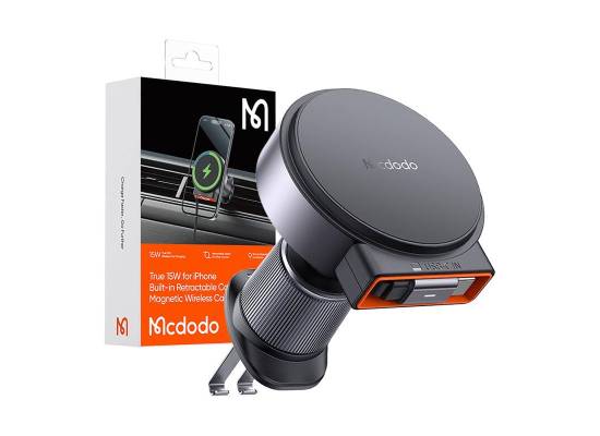 شاحن سيارة Mcdodo CH-3000 15W Magnetic Wireless with Retractable Cable (for iPhone 12-iPhone 15)