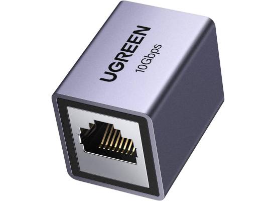 UGREEN Ethernet Extender 10Gbps, Ethernet Coupler for Cat8 Cat7 Cat6 Cat5 Cable, 328ft Long Distance Extend, Aluminum Alloy Shell, Space Grey
