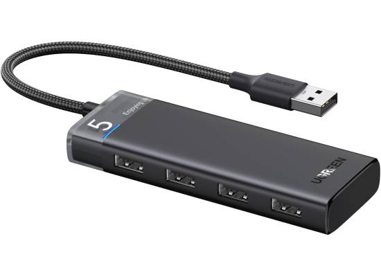 لابتوب UGREEN CM219 4-Port USB 3.0 HUB 5Gbps High Speed Data Transmission with USB C Power Supply for PC, , Flash Drive, Mobile HDD, Windows