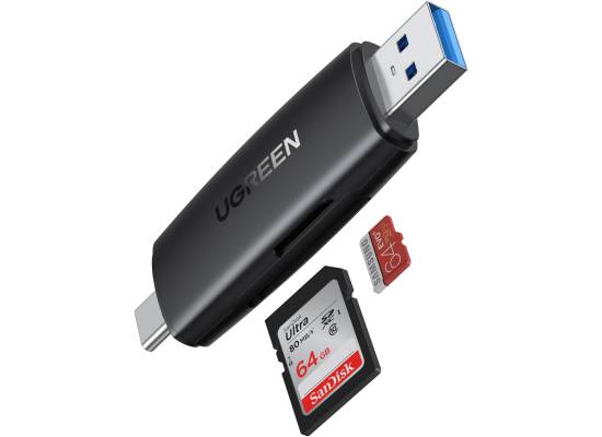 لابتوب آبل MacBook UGREEN SD Card Reader, USB 3.0 & USB C External Memory Card Adapter for SD/Micro SD/TF/SDHC/SDXC/MMC/UHS-I, Compatible with iPhone 15 Pro Max, , iPad, Galaxy S22, Pixel 6