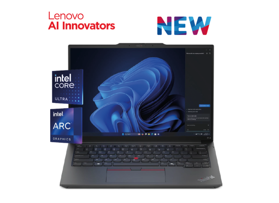 لابتوب أعمال Lenovo ThinkPad E14 Gen 7 | Intel® Core™ Ultra 7 256V Up to 4.8GHz, Intel® AI Boost, Up to 47 TOPS, Intel Arc 140V, 16GB LPDDR5X (not upgradable), 1TB SSD, 14" FHD+ IPS 300nits w/ Casual Toploader - 2 Years Warranty