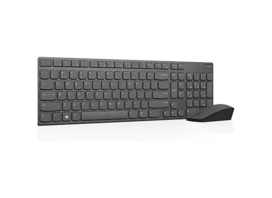 كيبورد Lenovo Professional Ultraslim Wireless Combo Chargeable & 2 AAA Batteries For Mouse Arabic / English