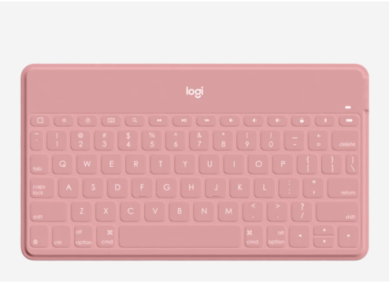 كيبورد Logitech Keys-To-Go Wireless Bluetooth Standing - Pink