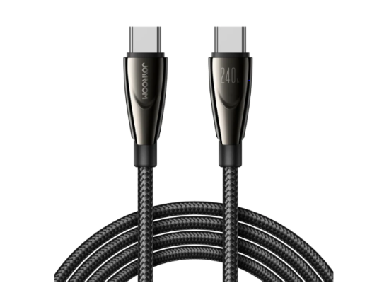 Joyroom fast charging / data cable USB Type C - USB Type C PD 240W 1.2m black / 1 Year Warranty