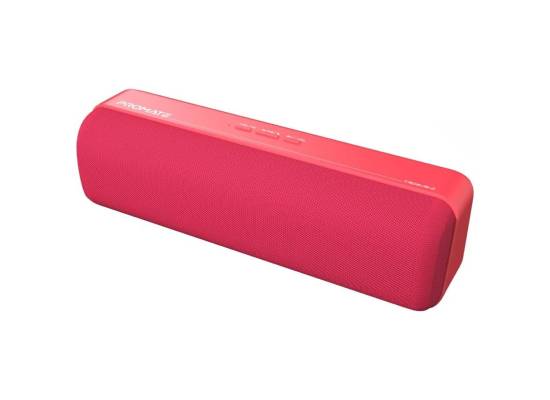 Promate Capsule-2 Bluetooth Speaker, Powerful 6W Speaker with Exceptional HD Sound Quality, Long Playtime- Red
